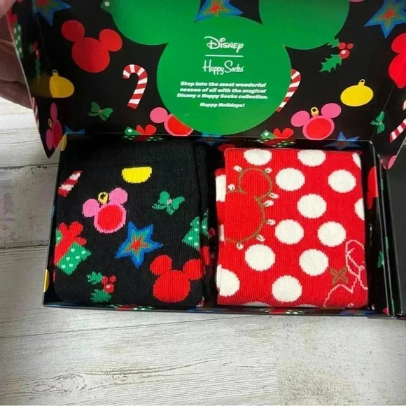 NEW HAPPY SOCKS X Disney Christmas Socks 4PK Gift Box Set - Picture 12 of 13